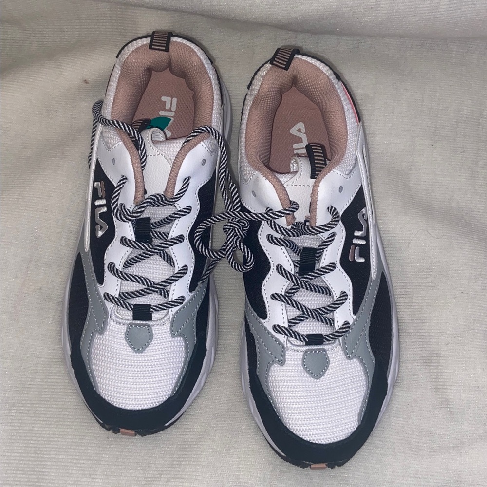 Fila Black and White Athletic Shoes